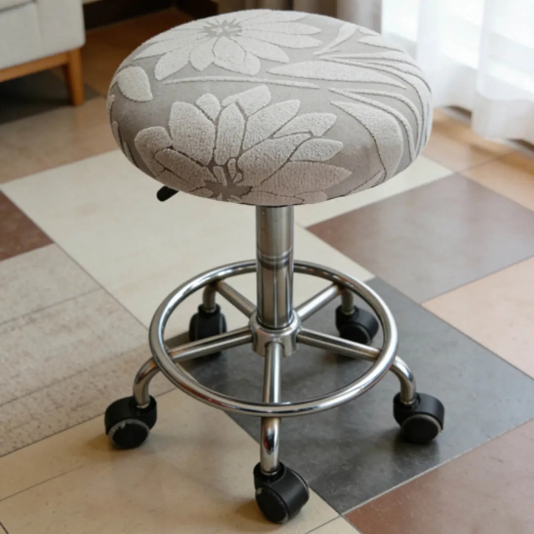 Home Bar Seating - Pokrowiec na stołek barowy Kamelia Żakardowa