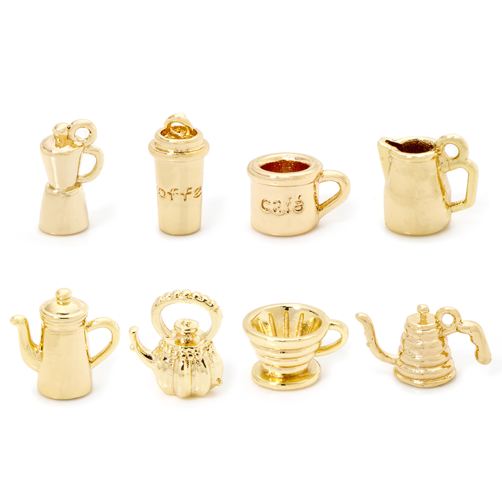 Citrus Juicer Bar - 2/5 sztuka mosiężne zawieszki 18k pozłacane