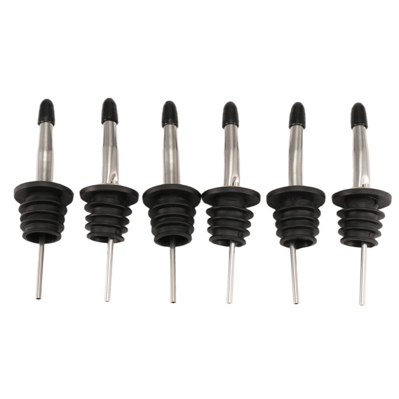 Speed Pourer Cap - 6 szt. Nalewaków ze stali nierdzewnej,