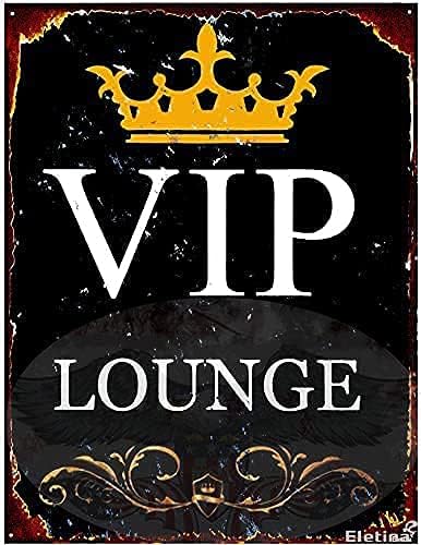 Home Bar Lounge - Metalowy szyld blaszany VIP Lounge, dekoracja
