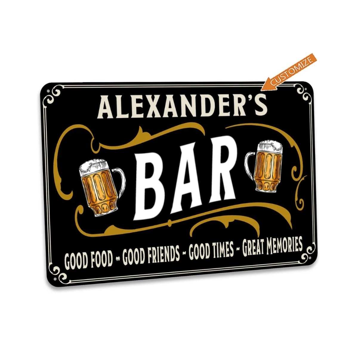 Home Bar Signs - Personalizowany szyld barowy, metalowy szyld do