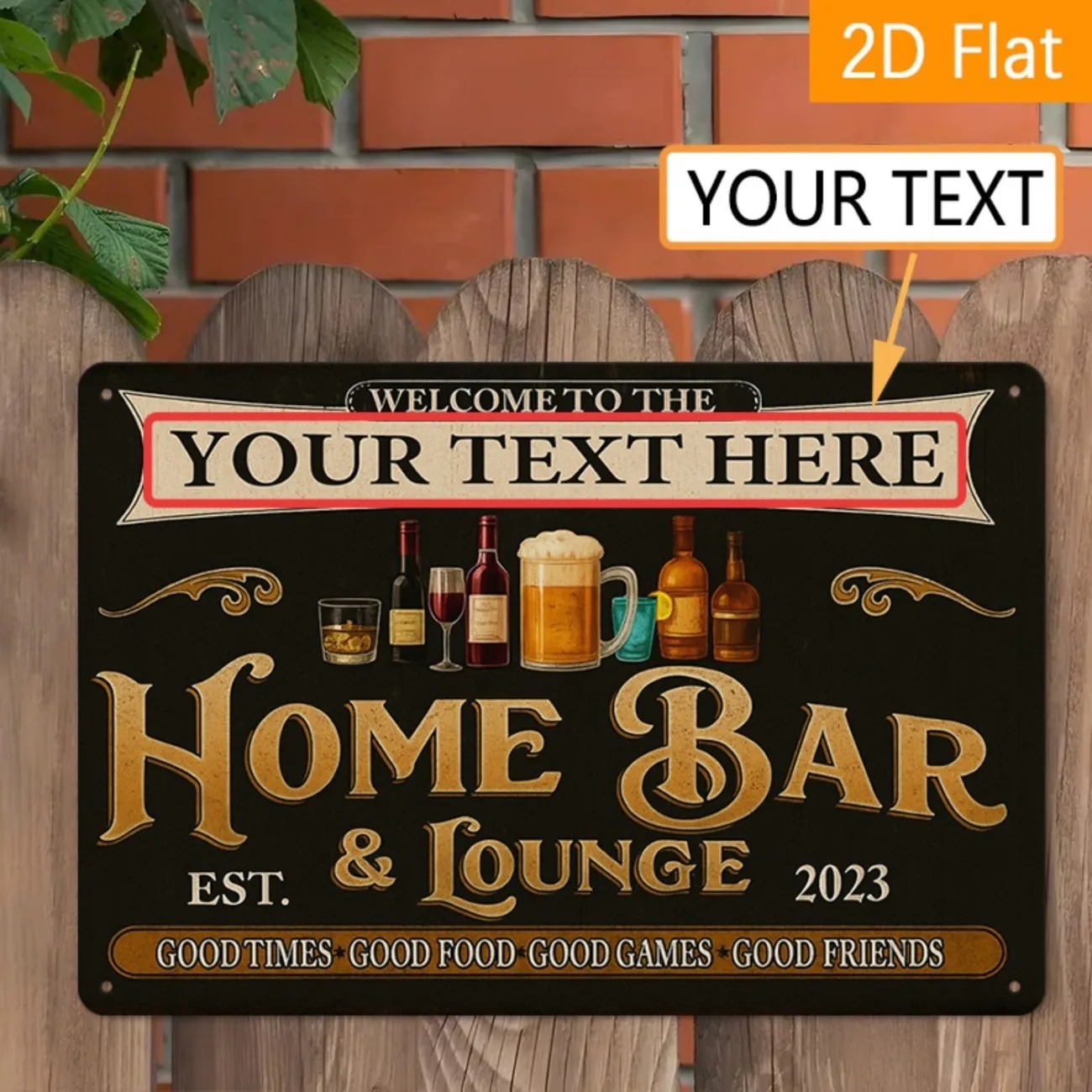 Metalowy szyld z własnym tekst – Home Bar Signs recenzja i cena