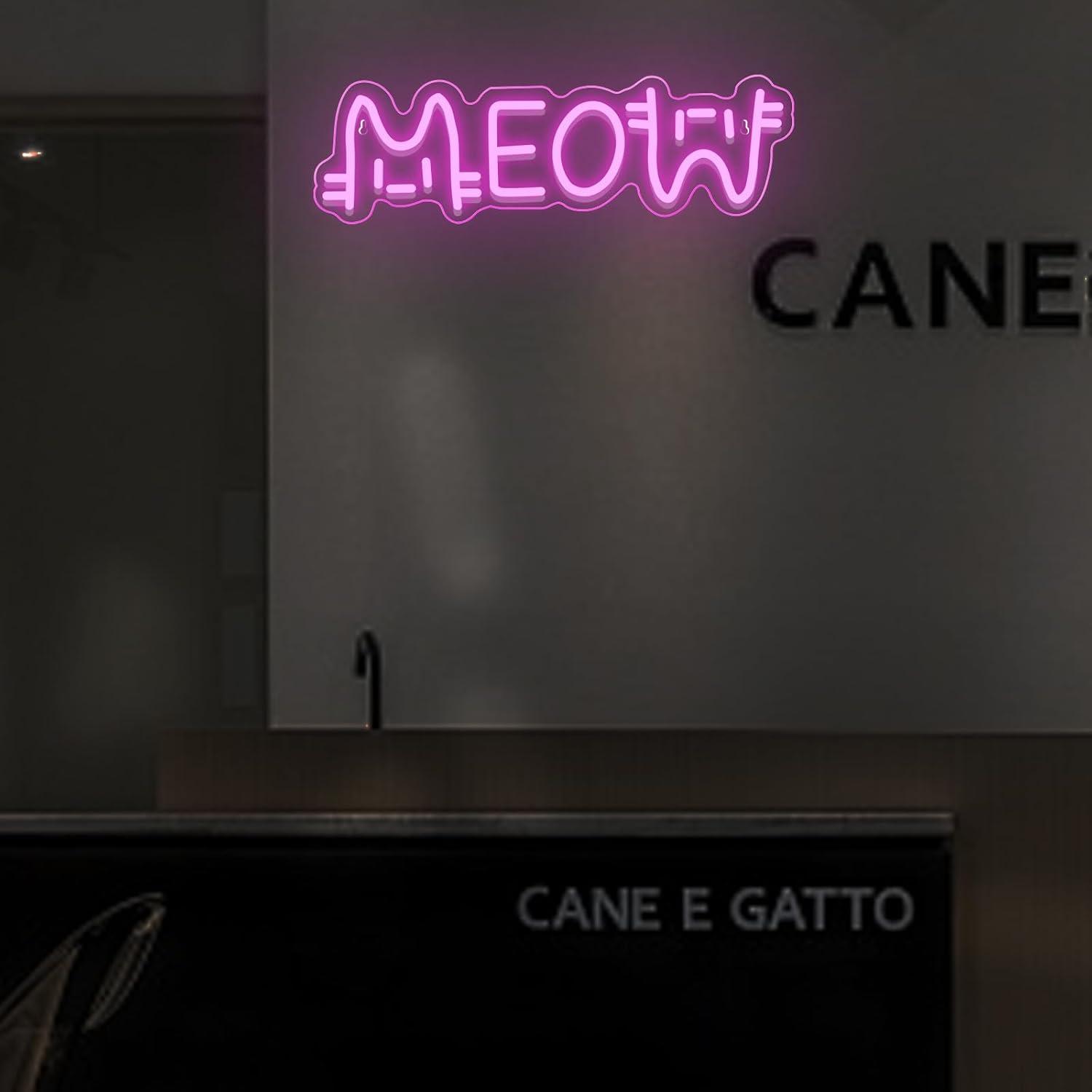 Neonowy Znak Meow Kot, Zasilan – Home Bar Cafe recenzja i cena